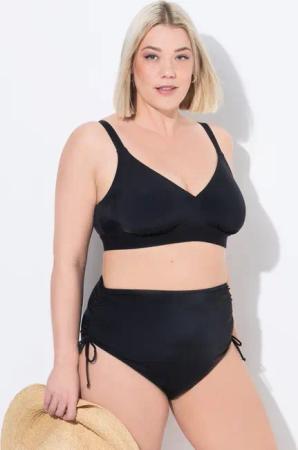 Ulla Popken Bügel-BH Bikini-Slip Raffband Vorderfutter
