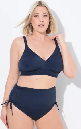 Ulla Popken Bügel-BH Bikini-Slip Raffband Vorderfutter