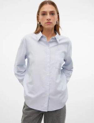 Vero Moda Blusenshirt locker geschnitten Hemdkragen
