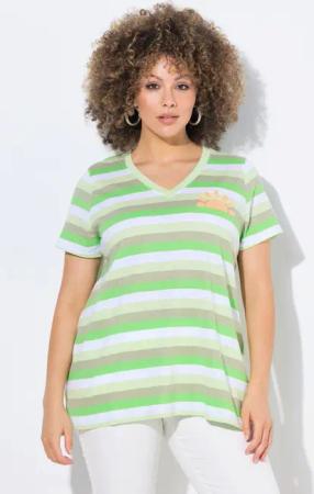 Ulla Popken T-Shirt Ringelshirt Sonne A-Linie