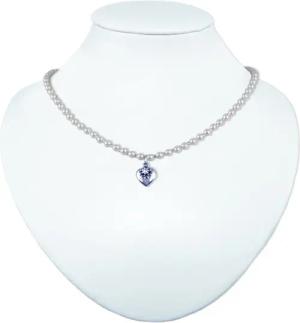 LUISIA® Perlenkette Halskette Luna mit Herz