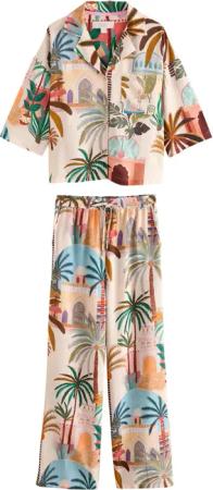 Next Pyjama Durchgeknöpfter Kurzarm-Schlafanzug (2 tlg)