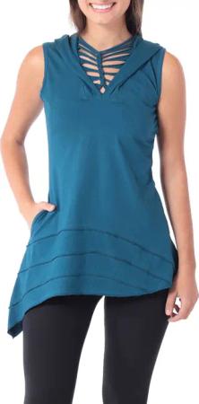 PUREWONDER Tunikakleid Ärmelloses Sommerkleid aus Jersey