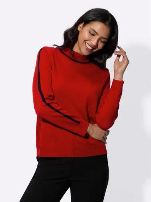 Sieh an! Strickpullover Stehkragenpullover