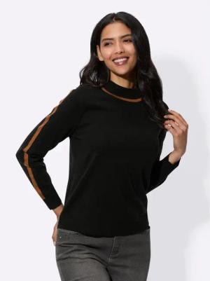 Sieh an! Strickpullover Stehkragenpullover