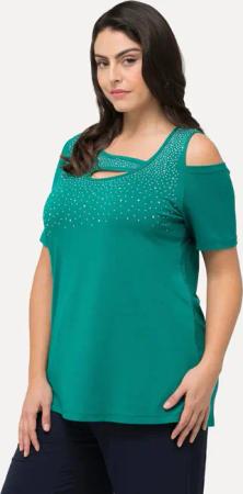 Ulla Popken T-Shirt T-Shirt Ziersteine A-Linie