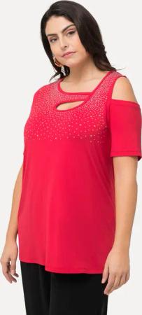 Ulla Popken T-Shirt T-Shirt Ziersteine A-Linie