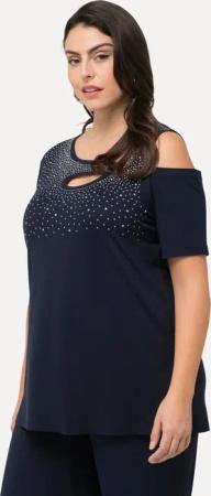 Ulla Popken T-Shirt T-Shirt Ziersteine A-Linie