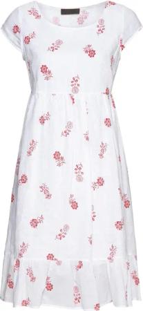Reitmayer Midikleid Leinen-Kleid mit Blumenmuster