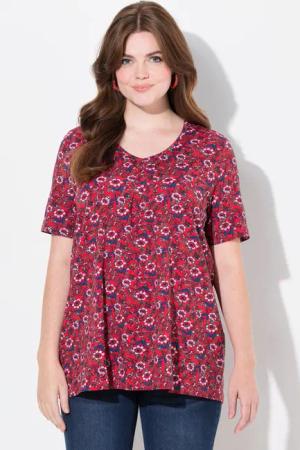 Ulla Popken T-Shirt T-Shirt Blüten A-Linie