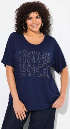 Ulla Popken T-Shirt T-Shirt Schriftmotiv oversized