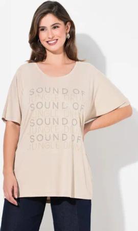 Ulla Popken T-Shirt T-Shirt Schriftmotiv oversized
