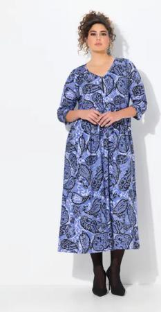 Ulla Popken Maxikleid Kleid Paisleymuster A-Linie