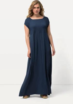 Ulla Popken Maxikleid Kleid A-Linie gesmokt