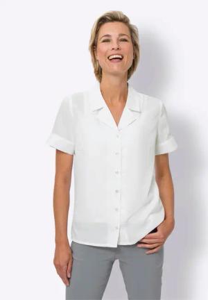 Sieh an! Klassische Bluse Kurzarmbluse