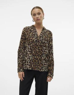 Vero Moda Langarmbluse Bumpy (1-tlg) Falten