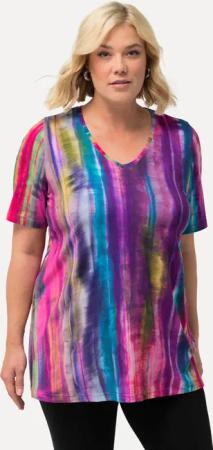Ulla Popken Longshirt Longshirt Batikdruck A-Linie