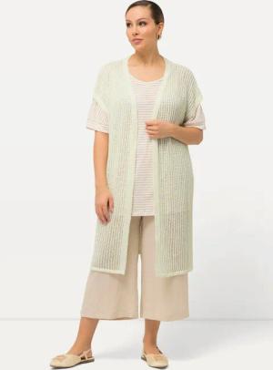 Ulla Popken Strickjacke Strickweste Lochstrick offene