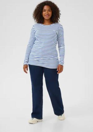 KAFFE Curve Langarmbluse Langarm-Shirt KClia Große