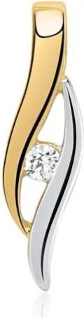 Unique Kettenanhänger Eleganter Gold Anhänger 8K Gelbgold und Weißgold von Unique GP0127