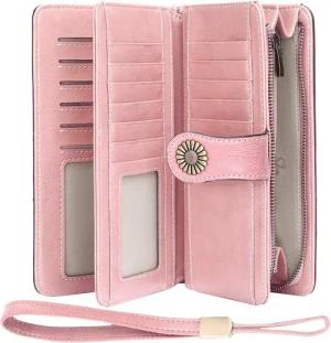 LuxusKollektion Clutch Geldbörse Damen Leder RFID