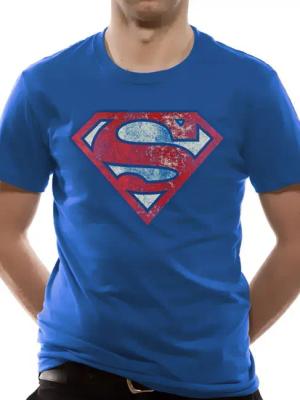 Superman Print-Shirt SUPERMAN T-SHIRT Blau Logo