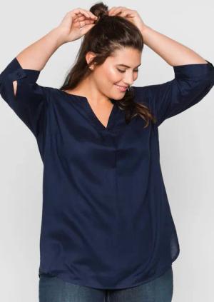 Sheego Klassische Bluse Tunika