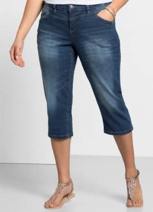 Sheego Jeansshorts Caprijeans