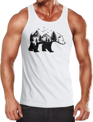 Neverless Tanktop Herren Tank-Top Bär Kunst