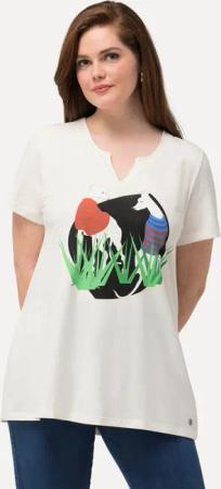 Ulla Popken T-Shirt T-Shirt Wildhund A-Linie