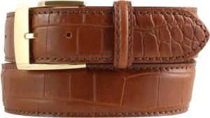 BELTINGER Ledergürtel Gürtel mit goldener Gürtelschnalle