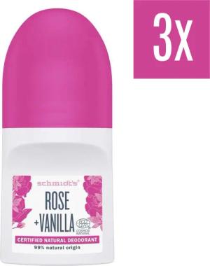 SCHMIDT'S Deo-Roller Natürliches Deodorant Roll-On Rose