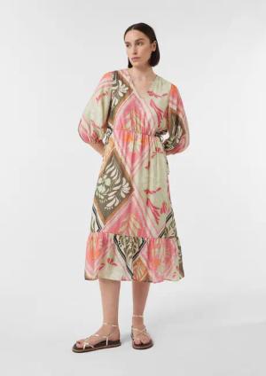 Comma Maxikleid Fließendes Kleid aus Viskosemix