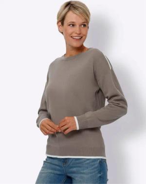 Sieh an! Strickpullover Langarm-Pullover