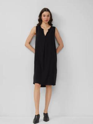 QS Minikleid Knielanges Viskosekleid