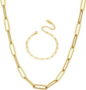 KARMA Schmuckset Damen Gold Edelstahl vergoldet