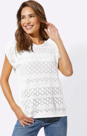 Sieh an! Strickpullover Kurzarmpullover