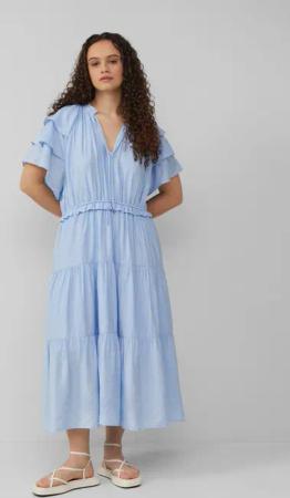 QS Minikleid Midikleid mit Volant-Details, QS