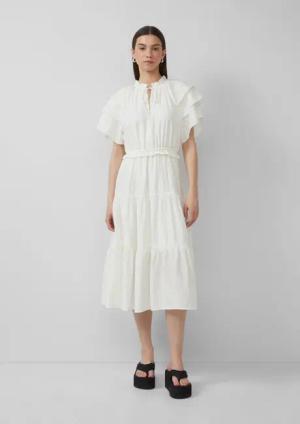 QS Minikleid Midikleid mit Volant-Details, QS