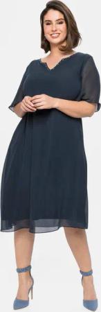 Sheego Etuikleid Chiffonkleid