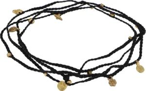 Guru-Shop Perlenkette Makramee Kette, verwandelbare Boho