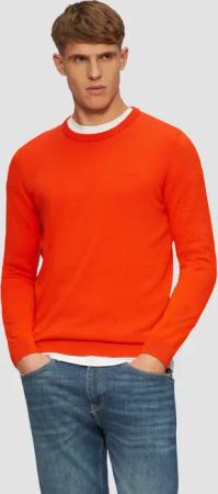 s.Oliver Strickpullover Strickpullover mit Logo-Stickerei Logo