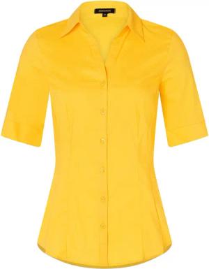 MORE&MORE Kurzarmbluse Baumwollstretchbluse