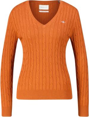 Gant Strickpullover Damen Strickpullover mit Zopfmuster