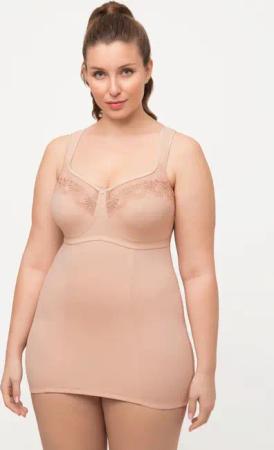 Ulla Popken Unterhemd Shaping-Top Stickerei Powermesh