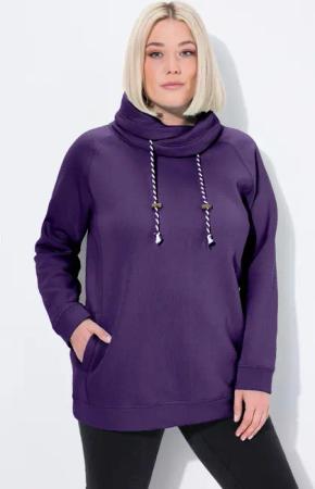 Ulla Popken Sweatshirt Sweatshirt weiter Stehkragen