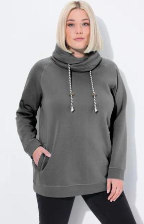 Ulla Popken Sweatshirt Sweatshirt weiter Stehkragen
