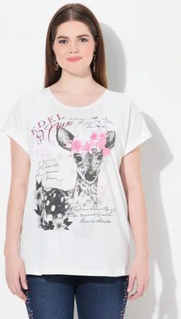 Ulla Popken T-Shirt T-Shirt Rehkitz Oversized