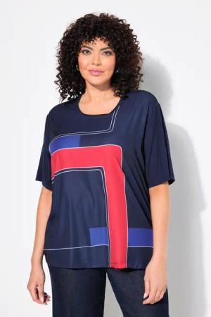 Ulla Popken T-Shirt Shirt Satin-Vorderseite Classic