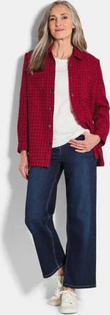 Hemdjacke aus Bouclé - dunkelrot - Gr. 19 von Goldner Fashion